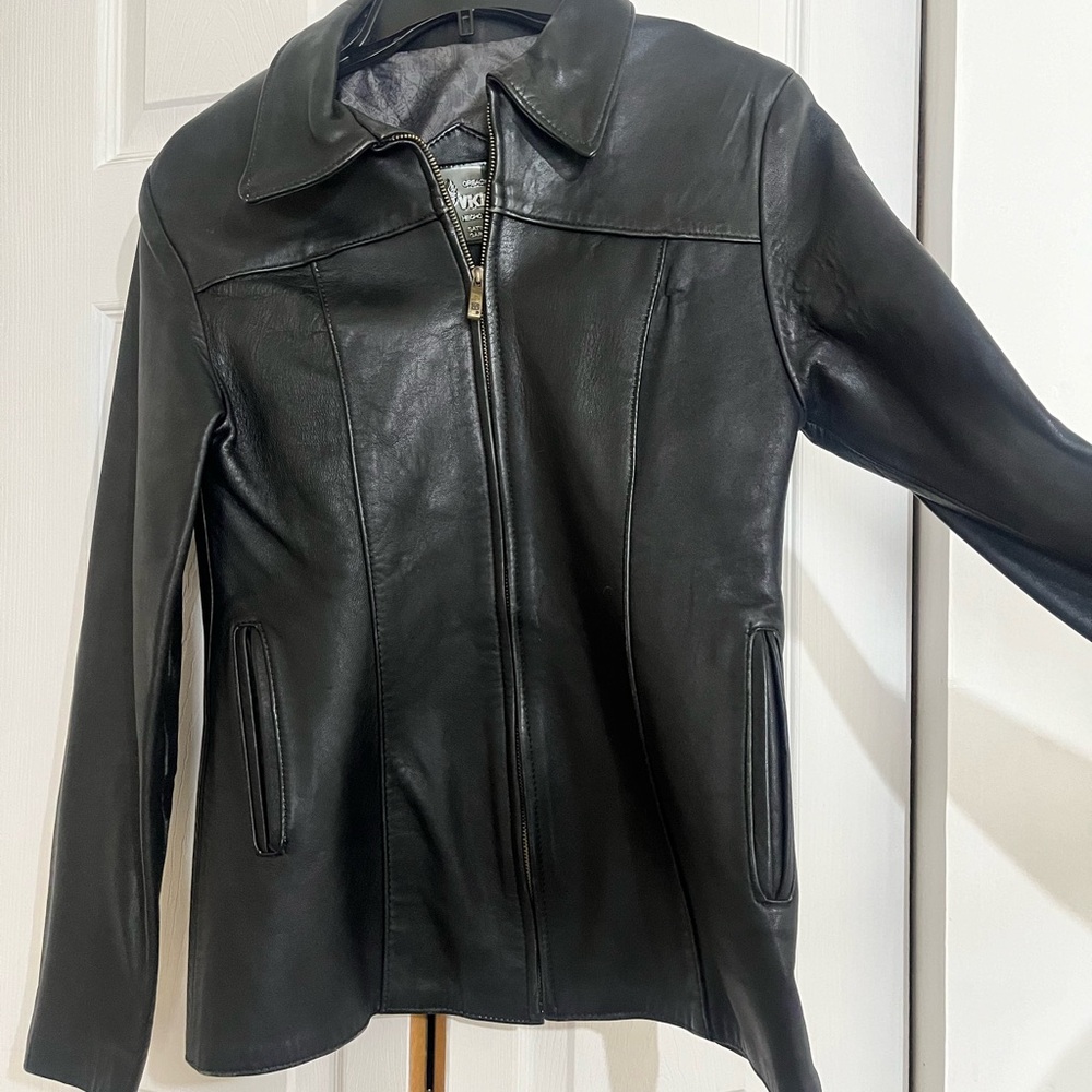 Pure Black Leather Jacket